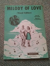 015 Vintage Melody Of Love Sheet Music The Four Aces Vocal Edition Tom Glazer - £6.33 GBP