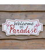 Welcome To Paradise metal  Sign - $43.46 CAD
