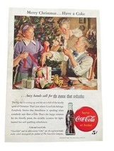 Coca Cola Vintage 1946 Ad Drink Soda Pop Coke Bottle Santa Claus Christmas - £11.17 GBP