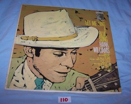 Hank Williams-Let Me Sing A Blue Song-Record Album-MGM-87-Lot 110 - £16.03 GBP