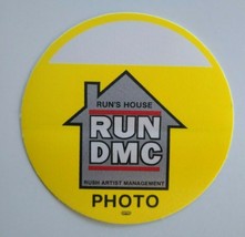 Run DMC Backstage Pass Original 1988 Concert Runs House Rap Hip Hop Music Yellow - £14.82 GBP