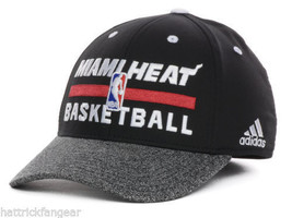 Miami Heat Adidas NBA Basketball Practice Stretch Fit Cap Hat S/M - £15.77 GBP