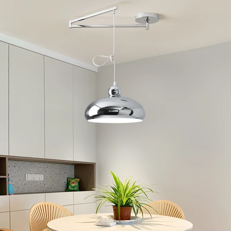 Er lamps with adjustable lamp arm led e27 kitchen hanging light for dining table living thumb200