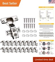 20 Soft-Close Cabinet Door Hinges with Brushed Nickel Finish - Easy Inst... - $45.00