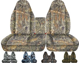 Fits Ford F150 40-60 Hiback Front Seat Covers 1997-2003 W/Console Camouflage - £74.12 GBP+