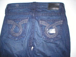 New $120 Big Star Remy Womens Jeans 27 L Long Dark Tall Boot Cut 34 Metallic Poc - £95.27 GBP