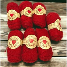 7 Skeins Chadwicks Red Heart 909 Knitting Yarn 100% Virgin Wool 1 oz Each - £50.20 GBP