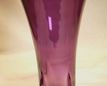 Purple Amethyst Art Glass Vase Square Base - $29.69