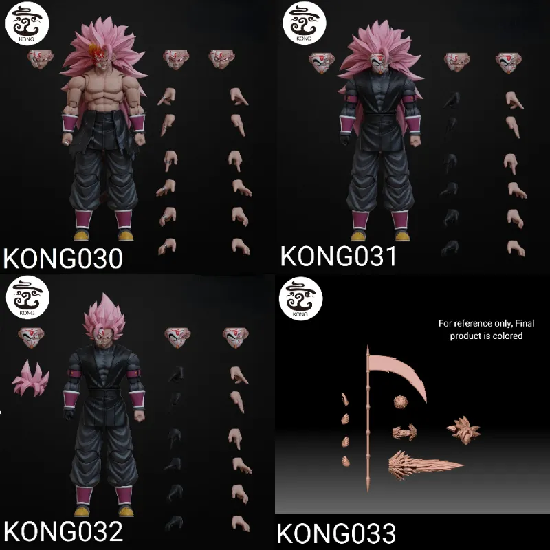 Kong Studios Dragon Ball S.H.Figuarts SHF SSJ Mask Black Goku Pink Hair ... - $84.10+