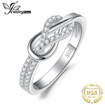 New Arrival Love Knot Gemstone 925 Sterling Silver Statement Ring for Woman Fash - £20.43 GBP