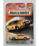 Matchbox 2025 Ford Police Interceptor 29/125 Yellow Diecast 1:64 New - $7.87