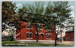 Rockland Maine High School Building 1922 Gould Family Robinhood ME Postcard E31 - £6.14 GBP