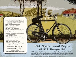 10863.Decor Poster.Room wall.Vintage Interior Art design.Tourist retro bicycle - £12.77 GBP+