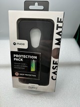 Case-Mate Moto G7 Power Protection Pack Black Case With Screen Protector... - $4.99
