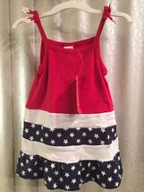 NWT Gymboree Girls Red, White, Blue, Cotton Dress Outfit Sleeveless 3-6 mos - £19.55 GBP