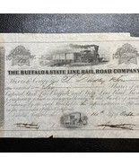 Buffalo &amp; State Line Railroad Co. Shares Stock 1854 Certificate - $749.19 MXN