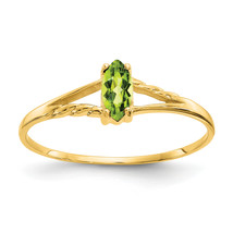 10k Polished Genuine Peridot Birthstone Ring 10XBR185 - £92.30 GBP