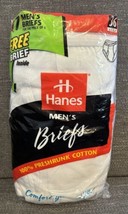 VTG Hanes Mens White Cotton Briefs Underwear Size 36 7 Pair 1997 NOS Sea... - £19.07 GBP