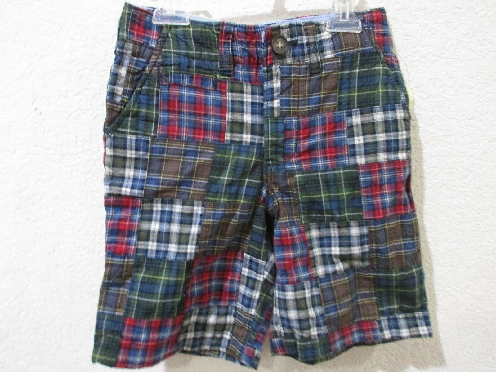 Primary image for NWT Baby Gap Boys Madras Patchwork Plaid Shorts Size 4yrs