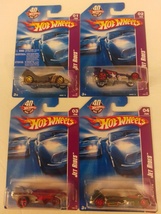 Hot Wheels 2008 Jet Rides Set of 4 on 40th Anniversary Variant Cards MOC  - £47.18 GBP