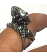Alien Stainless Steel Horror Sci Fi Men&#39;s Size 11 Ring - $647.33 MXN