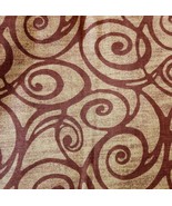 Mill Creek Fabrics Piece Remnant Sewing Swirl Design Tan Brown 54&quot; x 40&quot;... - $34.03 CAD