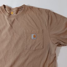 Carhartt K87 DES Men's Cotton Brown Desert T-Shirt Short Sleeve Pocket Sz Medium image 4