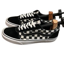 Vans Black and White Checkerboard Suede Low Top Sneakers Mens Size 7.5 751505 - £19.59 GBP