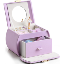 Kids Musical Jewelry Box for Girls with Drawer, Music Box with Ballerina and Sti - $52.68