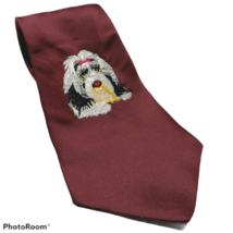 Wolfmark Neckwear Embroidered Shih Tzu Dog Novelty Necktie - $15.84