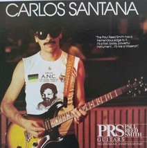 Carlos Santana Vintage Magazine Ad 1980&#39;s Original Paul Reed Smith PRS G... - £19.18 GBP