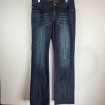 Dkny Womens Ludlow Mid Rise Bootcut Jeans Size 6 Regular Dark Wash - $17.81