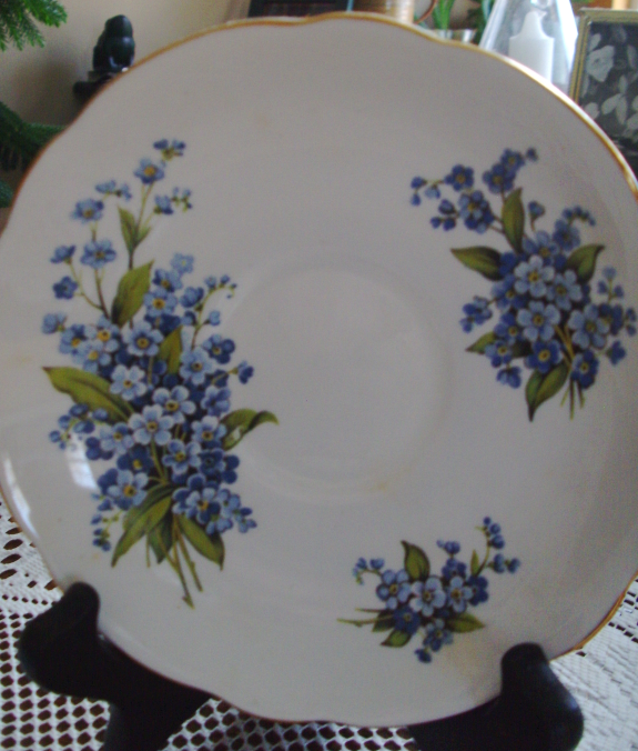 VTG Regency- Porcelain -Forget Me Not-Saucer ONLY- England - $6.50