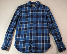 American Eagle Outfitters Premium Indigo Shirt Womens XS Blue Cotton Button Down - £11.23 GBP