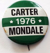 Jimmy Carter Mondale 1976 Presidential Political Campaign Button Pin  See Pic. - £9.71 GBP