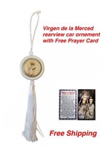 Virgen de la Mercedes Medal rearview mirror Car Ornament hanging pendant... - $12.75