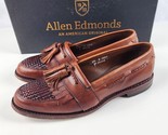 Allen Edmonds Cody Mens Size 8.5 D Brown Chili Tassel Woven Loafers Shoe... - $44.54