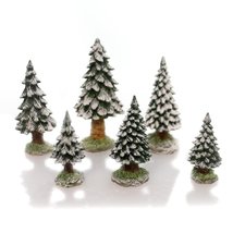 Department 56 Snowy Evergreens St of 6 Small - £23.12 GBP