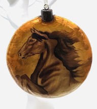 Capiz Horse Disc Christmas Ornament~Southwestern Style - £10.07 GBP