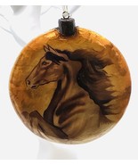 Capiz Horse Disc Christmas Ornament~Southwestern Style - £9.92 GBP