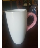 Oversized 16oz Tall Handled Pink/White Coffee/Tea Mugs Set of 4-New-SHIP... - $68.39 CAD