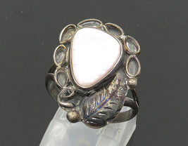 Lowell Draper Navajo 925 Silver - Vintage Mother Of Pearl Ring Sz 8 - RG20354 - £69.56 GBP