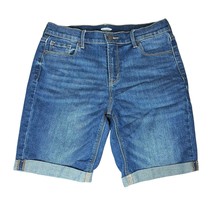 Old Navy Womens Bermuda Jean Shorts Size 8 Mid Rise Blue Denim Cuffed St... - €15,37 EUR