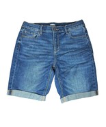 Old Navy Womens Bermuda Jean Shorts Size 8 Mid Rise Blue Denim Cuffed St... - $17.81