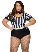 Leg Avenue 3 PC No Rules Referee, Black/White, 3X/4X - $74.95