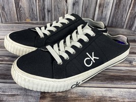 Calvin Klein Jeans Women’s Black KCCorey-M Canvas Sneakers Shoes Sz 8.5 M - $14.50
