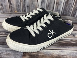 Calvin Klein Jeans Women’s Black KCCorey-M Canvas Sneakers Shoes Sz 8.5 M - £11.59 GBP