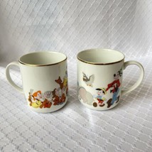 2 vintage Disney Gold Rim Coffee MUGS Mickey’s  Parade &amp; Snow White Disneyland - $19.88