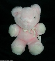 7" Vintage 1986 Eden Baby Pink Teddy Bear Rattle Stuffed Animal Plush Toy Lovey - $47.50