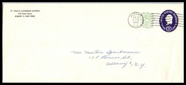 1959 US Cover - St Paul&#39;s Lutheran Church, Albany, New York to Albany M8 - $1.97